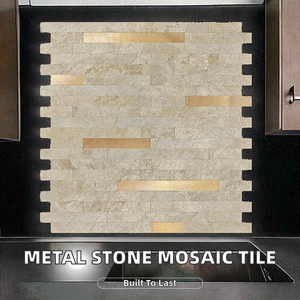 Prêt à expédier : Carrelage mosaïque auto-adhésif moderne en parquet blanc de Carrare pour crédence de cuisine - Product Image 2