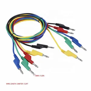 Banana Plug Cables, High Voltage Double Headed 1M 4mm Banana Plug Cable Test Leads, Multimeter Test Probes