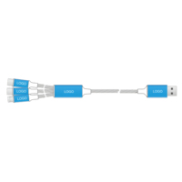 Cable de Carga LED 3 en 1 de Alta Calidad con Luz Fluida, Cable USB Luminoso 3 en 1 para Teléfonos Móviles, Computadoras y Escáneres de Código de Barras