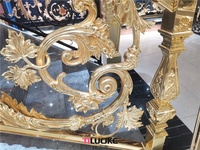 Nouvellement conçu TLK-A97 revêtement de sol intérieur mains courantes d'escalier villa à cadre en acier léger européen avec garde-corps de balcon en laiton coulé