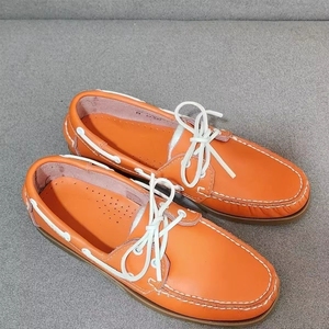 Chaussures pour hommes en cuir véritable 2025 Sailing, nouvelles, respirantes, à semelle souple, style business, à enfiler - Product Image 5