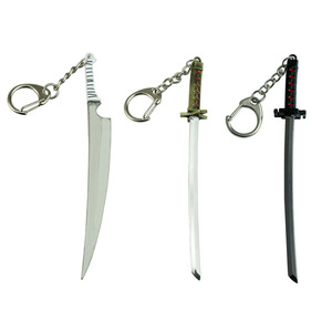 Porte-clés Anime Bleach Kurosaki Ichigo Hitsugaya Toushirou Modèle Épée Katana pour Femmes Hommes Pendentif de Voiture Bijoux - Product Image 3