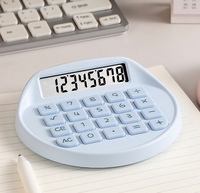 Calculatrice de bureau portable rectangulaire à énergie solaire - Design en plastique écologique - Style tendance - Pour étudiants et occasions spéciales (Pâques)