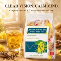 Teh Herbal Krisan dan Biji Cassia Bebas Kafein Teh Bunga Alami Kantong Teh Grosir Langsung dari Pabrik