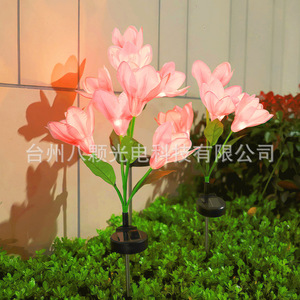 Luces solares de jardín con forma de tulipán, LED, impermeables, para exteriores, alimentadas por energía solar, decorativas para patio, jardín, balcón. - Product Image 4