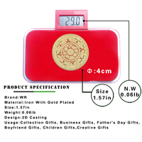Pièce de monnaie commémorative en métal plaqué de haute qualité, motif relief aztèque mexicain, avec impression UV, pièce Maya 3D dorée pour souvenir