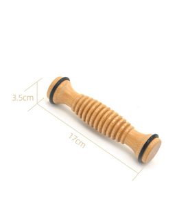Rullo per Massaggio Piedi in Legno Fatto a Mano 170x35mm per Alleviare la Fascite Plantare e Cura Muscolare Profonda Naturale Begreen - Product Image 4