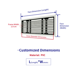 Пластиковый линейный воздухораспределитель для дома, квартиры, отеля, виллы, систем вентиляции HVAC, съемная решетка, черный и белый цвета - Product Image 4