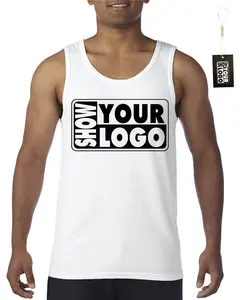 High quality 100% cotton 180gsm 5.3oz unisex tank top , Custom printing your logo or design tank top mix design color workable