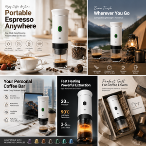 15 Years Factory Portable Capsule <b>Coffee</b> <b>Machine</b> 3 in 1 Heating Espresso Maker 20Bar <b>Small</b> <b>Coffee</b> Maker for Camping Outdoor OEM - Product Image 6