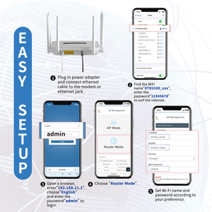 Nbkey Bộ định tuyến Wi-Fi 5 băng tần kép | Bộ định tuyến <span class=keywords><strong>Internet</strong></span> Gigabit không dây | tương thích easymesh | homeshield ofdma MU-MIMO | 6 - Product Image 6