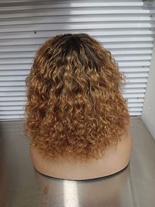 Parrucca 12A in Capelli Veri Vietnamiti Stile Naturale XS Senza Pizzo con Mèches Ricci Effetto Acqua e Frangia a Cascata, Prodotta a Henan, Cina - Product Image 5