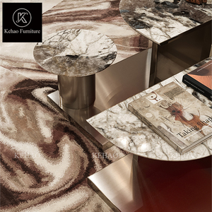 Combinaison <span class=keywords><strong>de</strong></span> luxe durable <span class=keywords><strong>Table</strong></span> centrale en marbre <span class=keywords><strong>Table</strong></span> basse au design créatif pour villa <span class=keywords><strong>Table</strong></span> basse <span class=keywords><strong>de</strong></span> salon personnalisée - Product Image 5