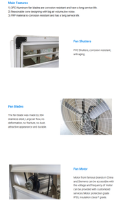 Ventilador Industrial de FRP con Voltaje Personalizado, Anticorrosión Alcalina, Larga Vida Útil, para Soluciones de Ventilación en Fábricas de Galvanoplastia - Product Image 4