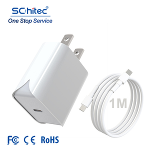 ชุดอุปกรณ์ชาร์จ Schitec one stop 2 ชุด พร้อมปลั๊กชาร์จแบบ US และสาย USB-C รองรับการชาร์จเร็ว 20W สำหรับโทรศัพท์มือถือ - Product Image 1