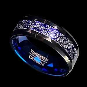 Tùy Chỉnh Chất Lượng Cao Đồ Trang Sức Vàng Đen Mạ <span class=keywords><strong>Tungsten</strong></span> Carbide Vòng 8Mm Sợi Màu Đen Người Đàn Ông Vòng - Product Image 5