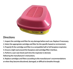 Cartouche/<span class=keywords><strong>Filtre</strong></span> pour vapeurs organiques/gaz acides 60923, Protection respiratoire P100 - Product Image 3