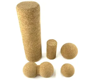 Natural Customized LOGO Cork Massage Ball Cork Peanut Ball Cork Double Balls