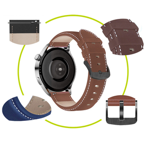 Bracelet de remplacement de 22mm pour <span class=keywords><strong>Garmin</strong></span> Forerunner 265 /<span class=keywords><strong>Venu</strong></span> 3 Bracelet en cuir véritable pour Galaxy Watch Huawei Watch 3 xiaomi Honor WT034 - Product Image 2