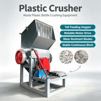 Broyeur vertical de plastique robuste pour le recyclage des déchets de bouteilles PET, PP, PE et autres déchets plastiques