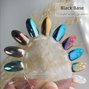 Sirena polvere di unghie al Neon Aurora cromata conchiglia di perle specchio Multi barlume cromato sirena Glitter per unghie in polvere - Product Image 3