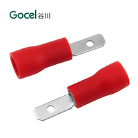 Terminal de crimpado macho de latón con aislamiento de PVC, conector de cable automotriz de 12V MDD1.25-110 para arnés de cableado automotriz, venta al por mayor de fábrica