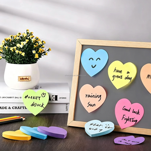 Vente en gros de <span class=keywords><strong>notes</strong></span> en forme de coeur <span class=keywords><strong>Notes</strong></span> autocollantes adhésives fortes personnalisées pour le bureau, l'école et la maison - Product Image 5