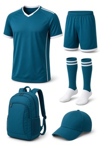 Pink Black Soccer Jersey Kit With Shorts <b>Socks</b> Backpack And Cap Unisex Adult All Season Athletic Wear - Product Image 2