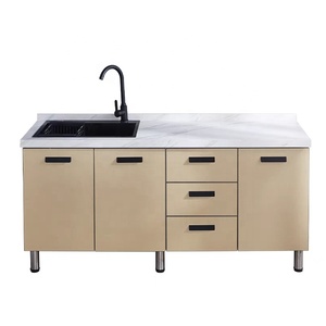 خزانة مطبخ عائلية صغيرة للشقة ، خزائن مطبخ حديثة على الطراز البسيط - Product Image 3