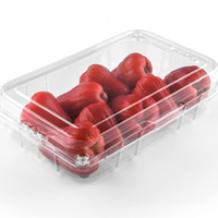 Plateau en plastique PET Offre Spéciale personnalisé emballage alimentaire à brouillard continu plateau de fruits rond avec couvercle Restaurant