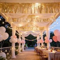 Guirlandes de pluie en plastique transfrontalières, rideaux de pluie, décorations tendance pour défilés, anniversaires, mariages et fêtes
