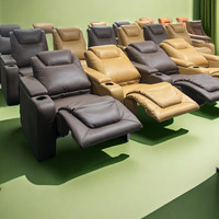 Chaise de canapé de nouvelle rangée avec 2 sièges amoureux meubles de cinéma maison avec porte-gobelet inclinable électrique avec l'accoudoir