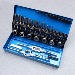 Tap And Die Set 32 Piece M3 M4 M5 M6 M8 M10 M12 Metal Box For Thread Repair And Cutting - Product Image 2