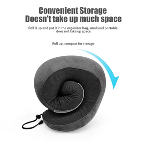 Disesuaikan bantal perjalanan portabel Rebound lambat u-berbentuk busa memori bungkus leher ergonomis sejuk lembut dukungan dpt dipakai - Product Image 6