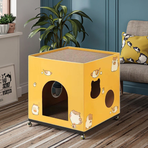 Árvore para Gatos Interna Sustentável e Moderna de Luxo, Casa para Gatos de Papelão com 2 Arranhadores de Papelão Ondulado para Escalar e Descansar - Product Image 6