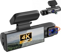 Caméra de tableau de bord Full HD, surveillance avant et arrière, enregistrement en boucle, caméra DVR pour véhicule