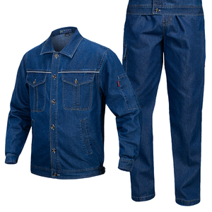 Quần áo làm việc bằng vải denim mềm mại cho nam, đồng phục may đo, áo khoác và quần denim mùa hè, quần yếm thời trang, cung cấp từ nhà máy. - Product Image 1