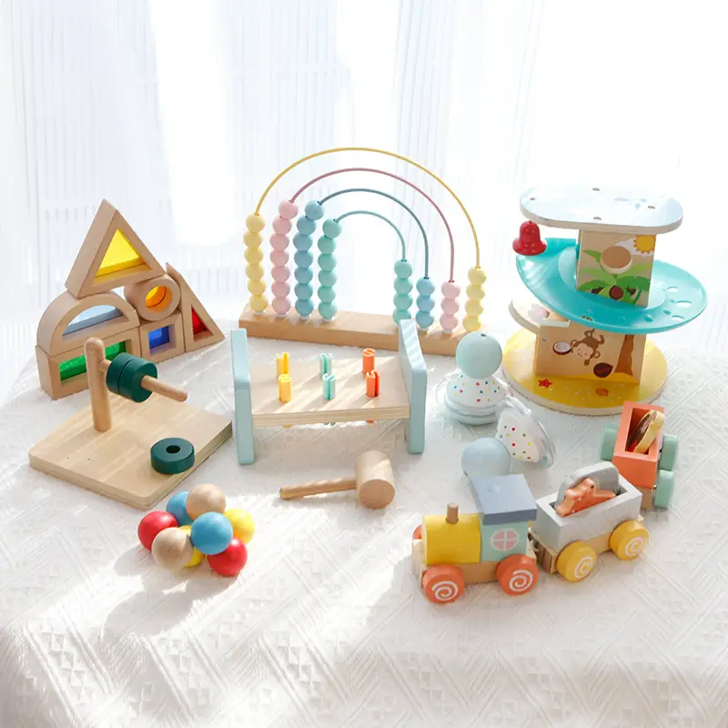 木製の赤ちゃんモンテッソーリおもちゃ感覚juguetesjuegos木製素材教育モンテッソーリゲーム子供のためのおもちゃ