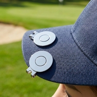 Clips magnétiques robustes en alliage nickelé pour chapeaux de golf, supports de marqueurs de balle pour utilisation sur les terrains de golf (marqueur de balle non inclus)