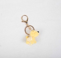 Adorable porte-clés amigurumi en peluche tricotée, chien chiot en fil crocheté, pendentif pour sac à dos, sac à main, porte-clés animal charmant
