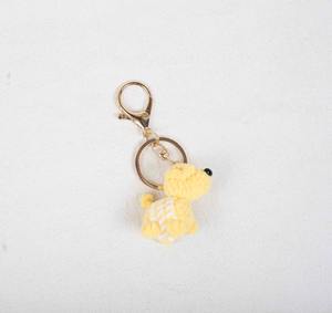 Adorable porte-clés amigurumi en peluche tricotée, chien <span class=keywords><strong>chiot</strong></span> en fil crocheté, pendentif pour sac à dos, sac à main, porte-clés animal charmant - Product Image 5