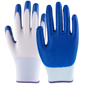 Guanti Rivestiti in Nitrile e Lattice Personalizzati, Guanti da Lavoro di Sicurezza con Rivestimento in Lattice Increspato per Uomo - Product Image 1