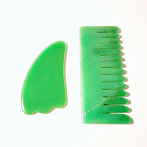 HZ Wholesale Rodillo Gua Sha de Aventurina Verde para Masaje Facial, Material de Aventurina Verde y Material de Mango de Jade - Product Image 6