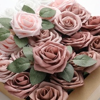 Roses en mousse artificielles et fleurs sèches Arrangements DIY Décorations de mariage pour les fêtes Décoration intérieure pour la Saint-Valentin Fête des mères