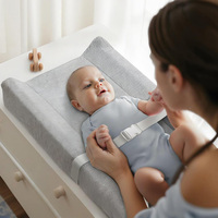 Compresser le coussin à langer portatif de couche de bébé avec la mousse imperméable de doublure de couverture souple contournée pour le voyage extérieur