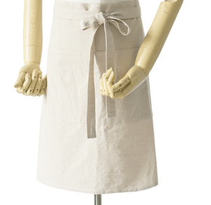 Tablier de serveur semi-court en coton personnalisé, anti-salissures, avec plusieurs couleurs et poches - Product Image 5