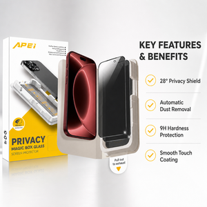 Protector de Pantalla de Privacidad para iPhone Series, Grado Anti-Espía AAA, Protección Antirrotura, Fácil Instalación, Película de Vidrio Templado - Product Image 3