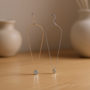 Collar con Colgante de Letra S de Acero Inoxidable Angelina, Cadena de Serpiente, Estilo Minimalista, para Uso Diario Informal de Mujer - Product Image 2