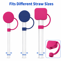 Cache-paille en silicone personnalisé avec logo, réutilisable, anti-poussière, pour accessoires de gobelets