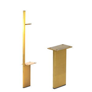 Furniture <b>Leg</b> Stainless Steel Brushed Gold 60x10 Pipe Set Heavy Duty <b>Sofa</b> Coffee Table TV Cabinet Hardware Modern Design - Product Image 2